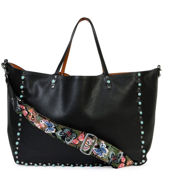 Valentino Garavani Handbags - Valentino Garavani Rockstud Turquoise Stud Reversible Tote Bag  W/ Dustbag